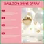 Balloon Shine Spray 100ml Độ bóng cao không mùi tức thì Bóng bay dự tiệc cưới sáng bóng cho lễ kỷ niệm jiwvn