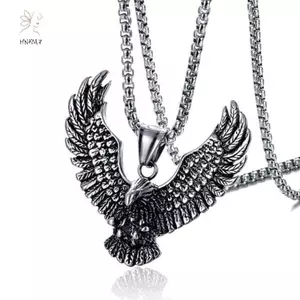 HNKMP Punk Động Vật Bay Đại Bàng Mặt Dây Chuyền Nelace Cho Nam Hip Hop Ro Dây Xích Nelace Trang Sức Dự Tiệc.
