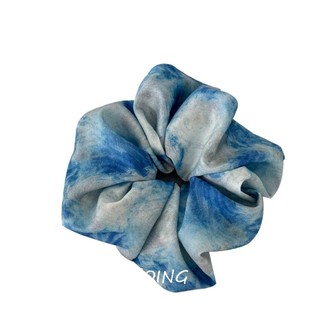 Yoing / Xếp Ly Bầu Trời Đầy Sao Màu Tóc Nữ Nhiễm Trùng Cao Cấp Smudge Phong Cách Satin Dễ Thương Scrunchy Tóc Dây Buộc