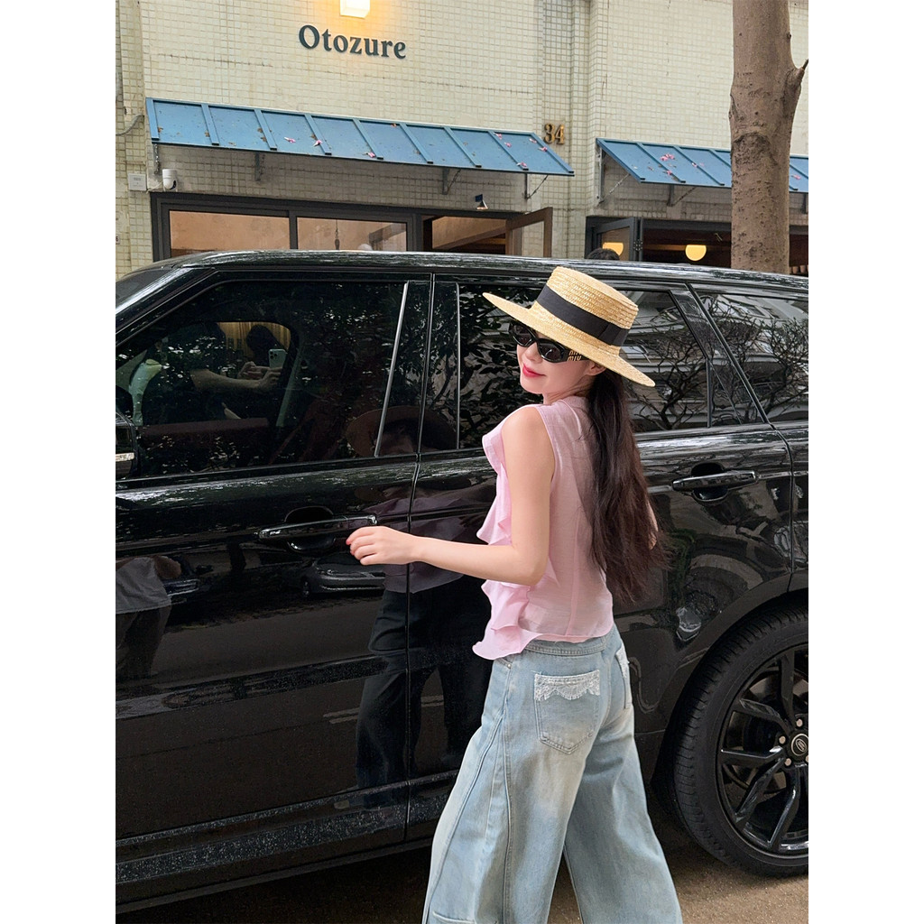 SUXI Áo sơ mi nữ một vai nhẹ nhàng phong cách Pháp mới mùa hè 260518