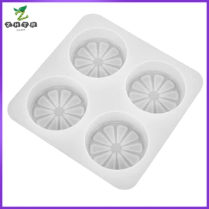 Nến Làm Xà Phòng Cam quýt Khuôn Hình Cupcake Đúc Khuôn Dầu Gội Thanh Silicon Khuôn Muffin Pan zhenghtr