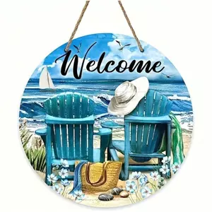 HELLOYOUNG Treo Kim Loại Seagull Thuyền Thuyền Thuyền Biển, Bãi Biển Trang Trí Chào Mừng Cho Cửa Tường Sân