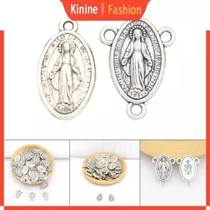 KIN 10 Chiếc Đức Trinh Nữ Maria Huy Chương Mặt Dây Chuyền Hình Bầu Dục Huy Chương Mặt Dây Chuyền Công Giáo Quyến Rũ Trang Sức