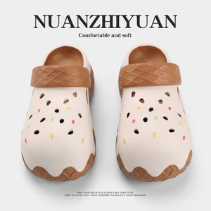Hoạt Hình Dễ Thương Lỗ Giày Nữ Kem Dép Sandal Giày Đi Biển Nhà Tắm Thời Trang