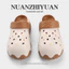 Hoạt Hình Dễ Thương Lỗ Giày Nữ Kem Dép Sandal Giày Đi Biển Nhà Tắm Thời Trang
