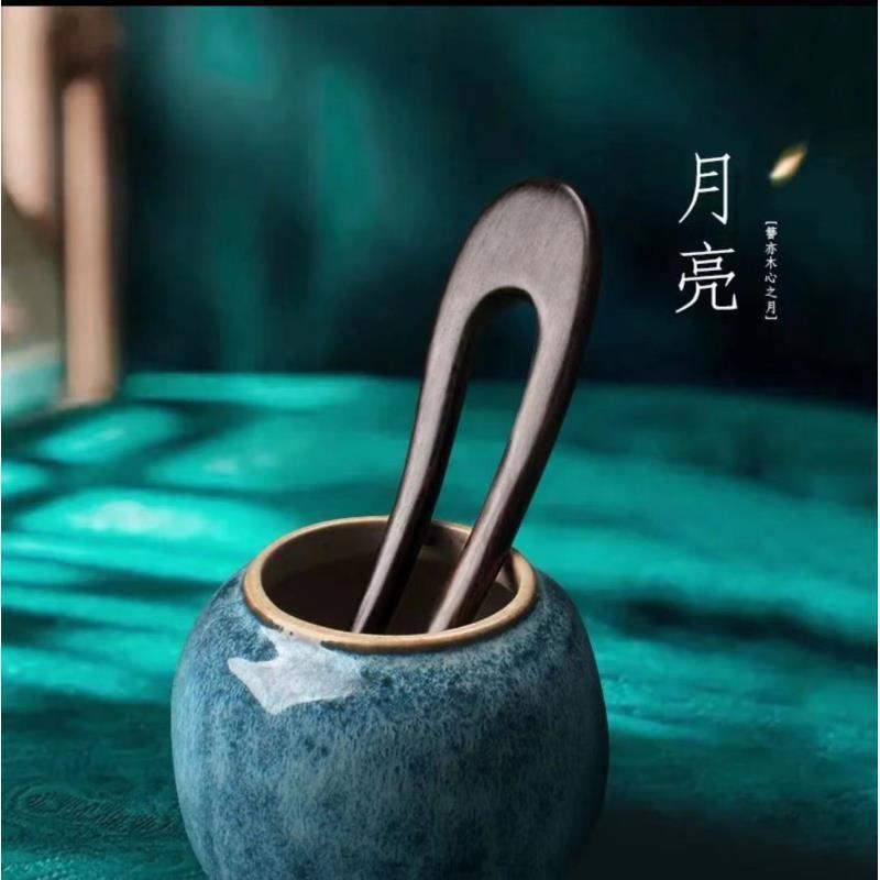 WHX-Moon Kẹp Tóc Hình Chữ u Hai Mặt Trăng Mới Phong Cách Trung Hoa Giả Mun Kẹp Tóc Cổ Kẹp Tóc