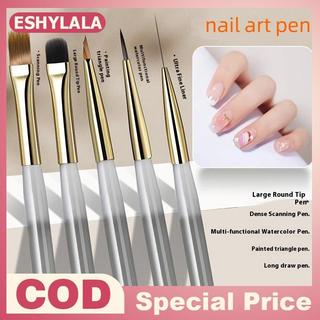 Bàn chải vẽ nghệ thuật móng 1/5/6 chiếc, cọ dây acrylic thiết kế DIY, dụng cụ làm móng