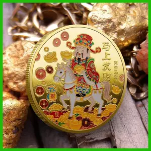 Đồng xu lưu niệm Tết Nguyên Đán Người sưu tập ngựa Đồng xu Thân thiện với du lịch May mắn quyến rũ Quà tặng cho bạn bè Thanh thiếu niên Vợ saixit2vn