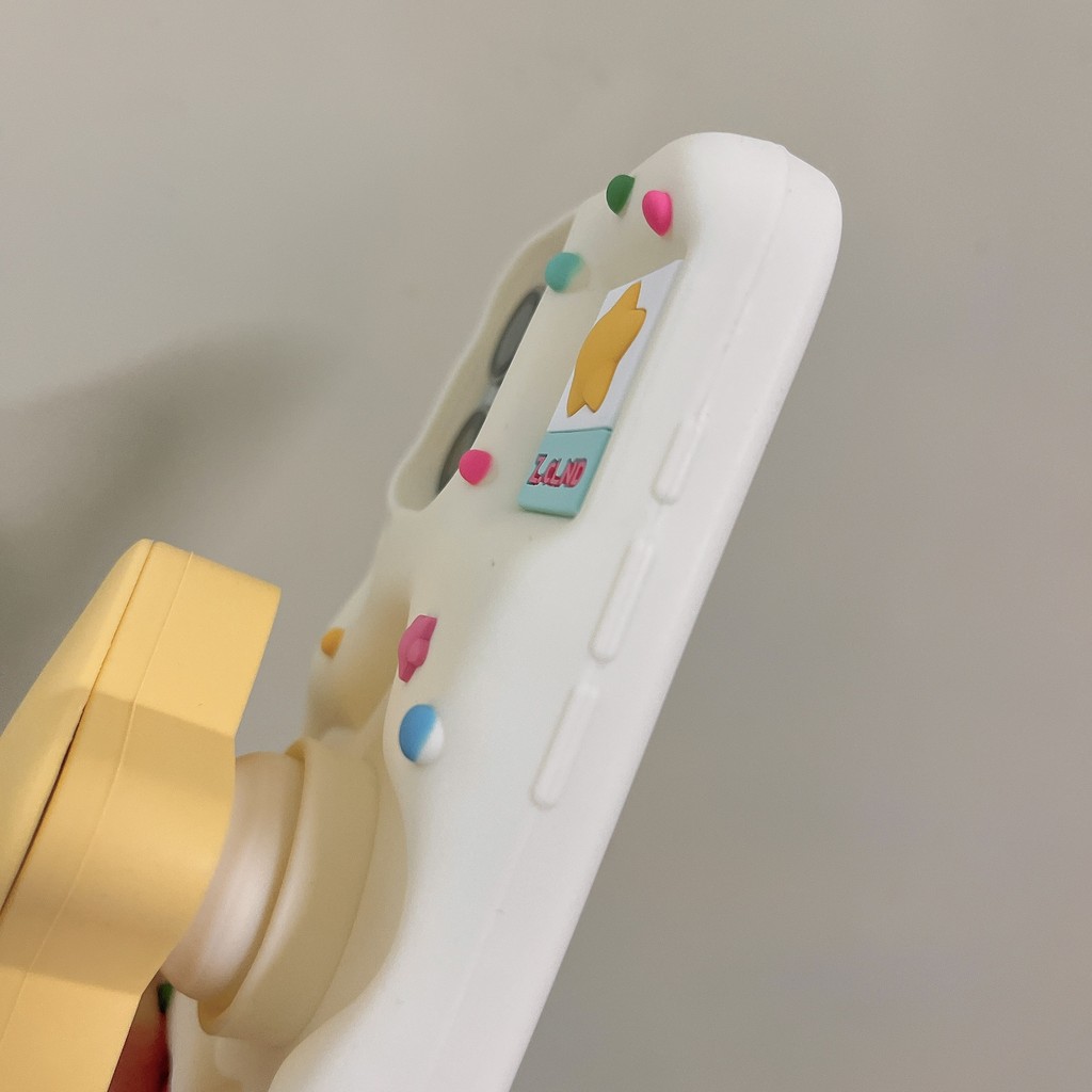 Ốp Điện Thoại Ngôi Sao Ba Chiều Giá Đỡ Gương Trang Điểm Thích Hợp Cho iPhone17ProMax Ốp Điện Thoại Thích Hợp Cho iPhone16pro Silicone 15 Nữ 14 Chống Sốc 13