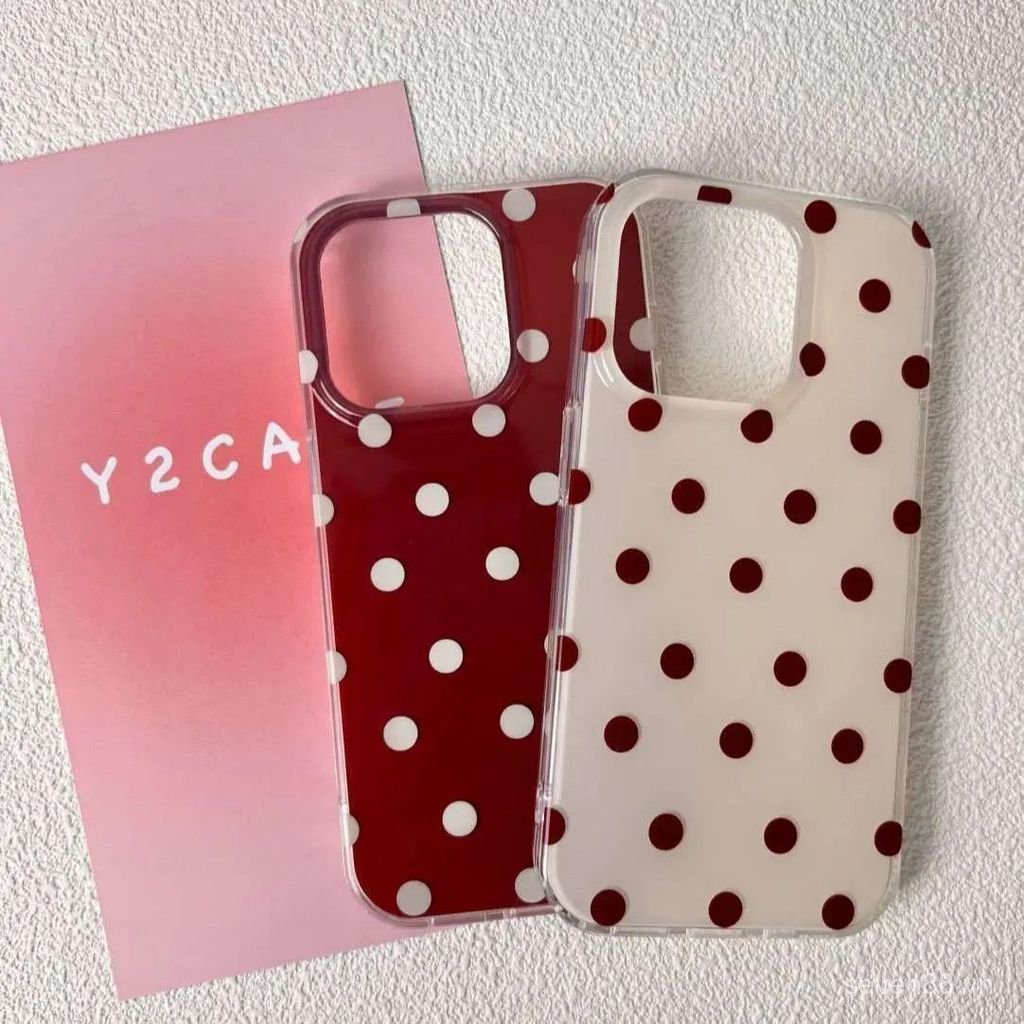 Ốp Điện Thoại Thích Hợp Cho iPhone 7 8 X XS XR XSMAX 11 12 13 14 15 16 17 Pro max Plus Air Niche Retro Red Bottom Polka Dot Vỏ Bảo Vệ Chống Sốc Bao Gồm Tất Cả 8SKB