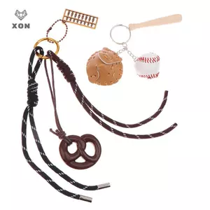 Móc khóa bóng chày Ins Rope Móc khóa thể thao sáng tạo Móc khóa dây dệt hợp thời trang Móc chìa khóa Túi bé gái Mặt dây chuyền Phụ kiện chìa khóa [Mina]