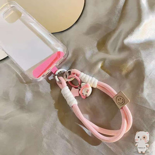 【Chamvn】Dây đeo điện thoại hình mèo và cá nhỏ phong cách dễ thương mặt dây chuyền hình hoạt hình.