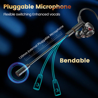 Tai nghe chơi game có dây trong tai Elough3.5MM Type C có Mic Tai nghe âm thanh nổi HiFi
