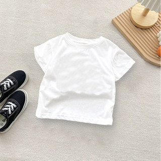 Áo thun ngắn tay trơn màu không in họa tiết, thoải mái, thích hợp mặc ở nhà, dùng làm lớp lót bên trong.