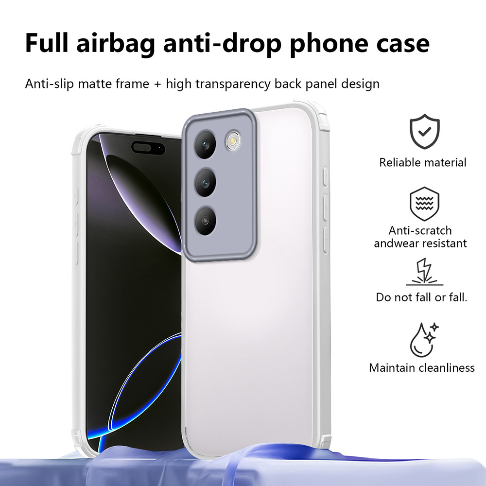 Ốp lưng Vivo Y100 5G Vỏ bảo vệ bốn góc Vỏ trong suốt cho Vỏ điện thoại Vivo Y100 4G