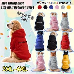 Áo Hoodie cho chó lớn 3XL-9XL, In chữ, kiểu áo chui đầu, có sẵn 6 màu, vải mềm, thoải mái, thoáng khí, ấm áp, có thể giặt được, thích hợp cho tất cả các giống chó lớn