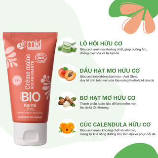 Kem dưỡng tay hữu cơ MKL bơ hạt mỡ - MKL Certified organic hand cream Shea 50ml