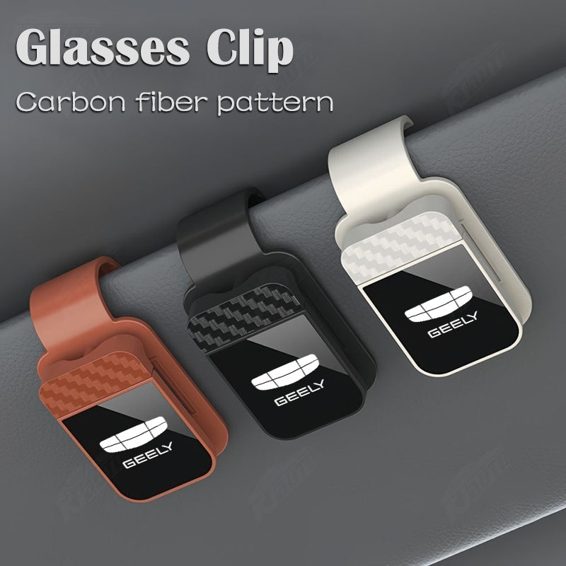 Geely Gương Kính Kẹp Xe Ô Tô Tấm Che Nắng Thẻ / Vé Họa Tiết Carbon Bảo Quản Cho Coolray Okavango Emgrand Azkarra