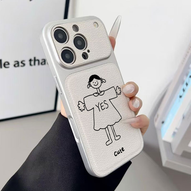 Yes Ốp lưng iPhone họa tiết cô gái Bao da mềm cao cấp đựng máy ảnh - iP7/8/X/XS/XR/11/12/13/14/15/16/17/Plus/Air/Pro/Max