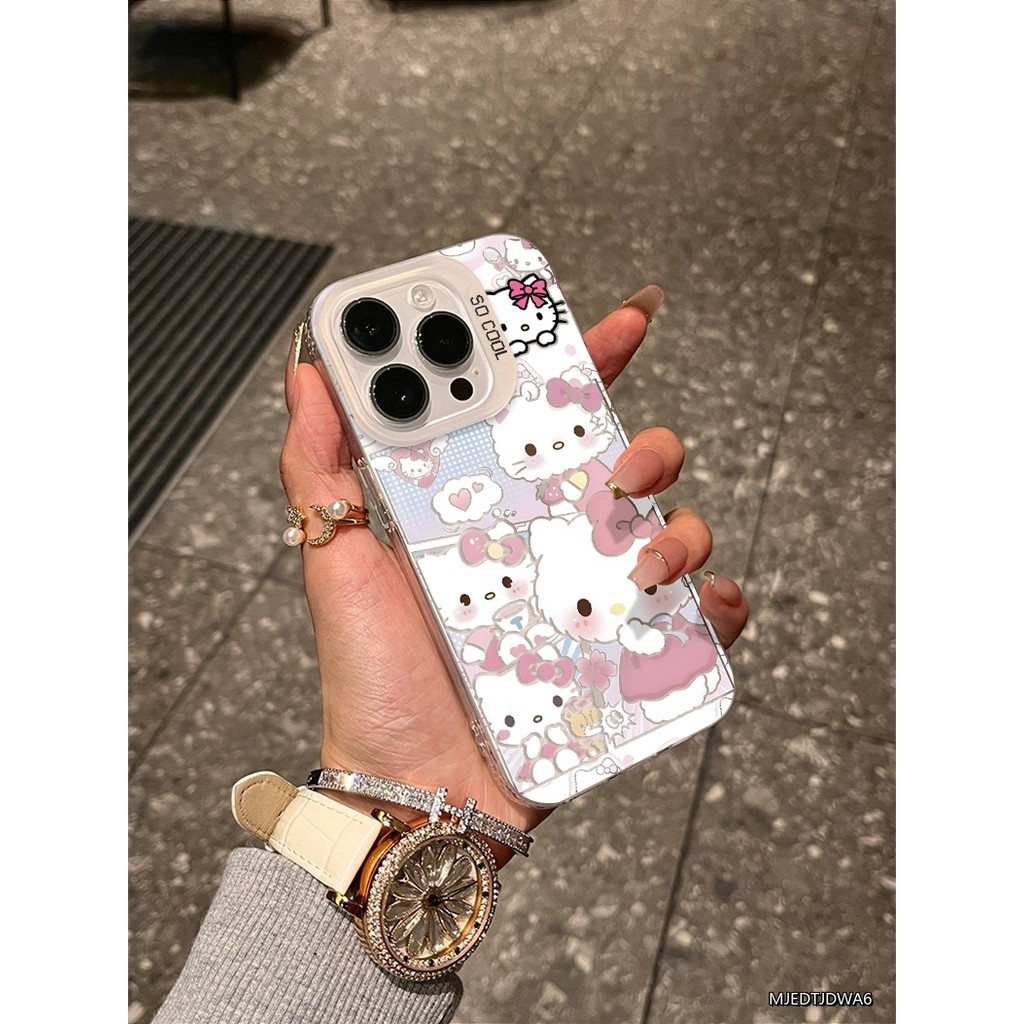 Ốp lưng chống sốc Hello Kitty truyện tranh thiết kế dễ thương độc đáo phong cách nữ tính Cấp iPhone 17/16/15/14/13/12/11