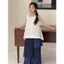 Trẻ Em Camisole 2026 Mùa Hè Bé Gái Phiên Bản Hàn Quốc Màu Trơn Rỗng Không Tay Top Trẻ Em Áo Sơ Mi Dovetail