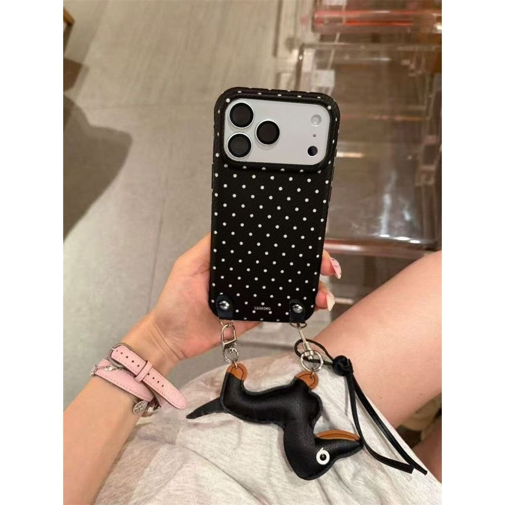 Ốp Điện Thoại Thích Hợp Cho iPhone 7 8 X XS XR XSMAX 11 12 13 14 15 16 17 Pro max Plus Air Polka Dot Dachshund Dây Đeo Tay Chống Sốc Vỏ Bảo Vệ Bao Gồm Tất Cả WXA1