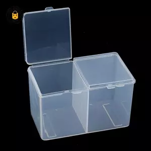 {TB & Bag} Miếng đệm bông Khăn lau móng tay Bàn chải trang điểm Hộp đựng Hộp đựng Hộp đựng Hộp đựng hai ngăn độc lập.