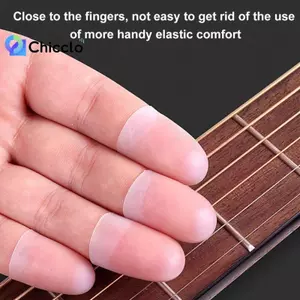 4 Miếng Dán Bảo Vệ Đầu Ngón Tay Silicon Bảo Vệ Ngón Tay Cho Đàn Guitar Phụ Kiện Đẹp