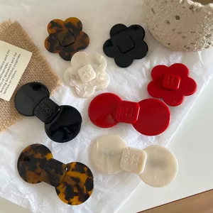 Acetate Retro Nơ Kẹp Tóc Thiết Kế Thư Phụ Kiện Tóc Mỏ Vịt Kẹp Bên Nổ Kẹp Mũ Đội Đầu Phong Cách Mới Kẹp Tóc K5KH