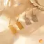 Bông tai thả bằng thép không gỉ với thiết kế hình học mạ bạc và vàng để làm việc mới