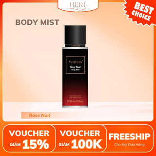 [Giá hủy diệt] Xịt Body Mist Whisis Sweet Amber Hương Hoa Hồng Heri Skin Nội dung 1