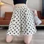 Quần short rộng hai màu chấm bi màu đen trắng phong cách Hàn Quốc dành cho nữ mùa hè Plus Size Béo mm Eo cao ôm hơn trông thường ngày ống rộng F