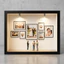 Khung tranh DIY tình yêu 7 khung ảnh kèm đèn LED decor phòng quà sinh nhật phong cách nghệ thuật