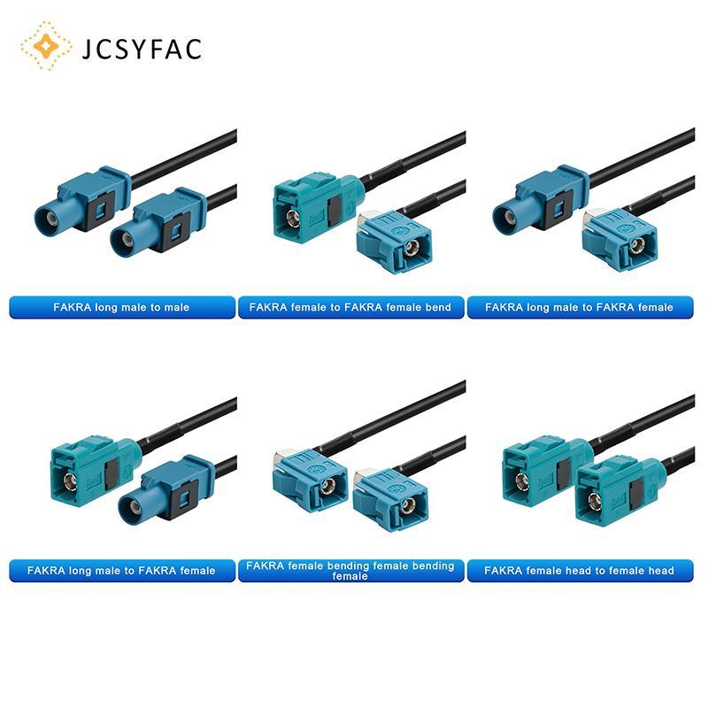 JCSYFAC Fakra Z Nam Đến Fakra Z Nữ 90 Độ Ja Điều Hướng Xe GPS Ăng Ten Adapter Cáp Nối Dài RG174 RF Đồng Trục Pigtail Mới