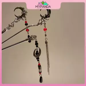 MYPANDA Retro Mặt Trăng Kẹp Tóc Phong Cách Trung Hoa sel Kẹp Tóc Nữ Kim Loại Tóc Sti Chopsti Kẹp Tóc.