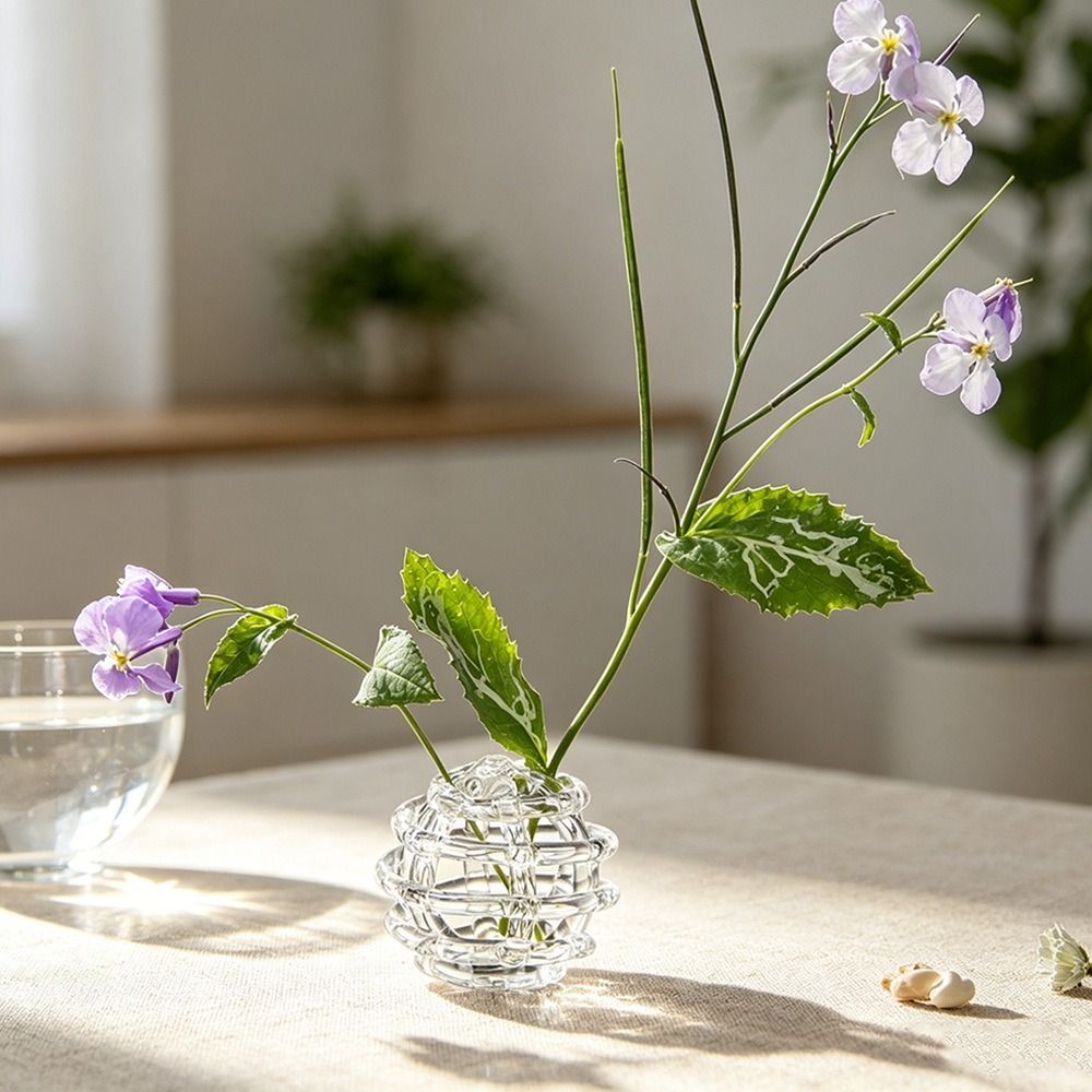 Bình nghệ thuật thủ công ASEGAID, Bình thủy tinh độc đáo thiết kế lấy cảm hứng từ Zen, Bình hoa thủy canh tối giản trong suốt sáng tạo Trang trí nội thất