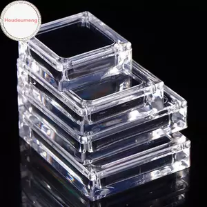 Hodou Acrylic Glass Top Gem Box Đá Quý Kim Cương Hiển Thị Đứng Giá Đỡ Bảo Quản Hộp Đựng VN