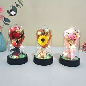 Maybest 1 Bộ Xà Phòng Ánh Sáng Hoa Hồng Vĩnh Cửu Trong Vỏ Acrylic LED Quà Tặng Ngày Lễ Tình Nhân Cho Bạn Gái Ngày Của Mẹ Quà Tặng Phù Dâu {VN}