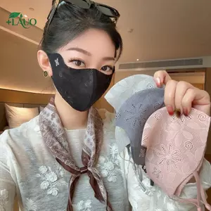 Springevenstar Mặt nạ chống nắng ren 3D thoáng khí Mặt nạ thanh lịch nhẹ cho các dịp mùa hè ngoài trời Springevenstar