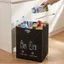 Giỏ đựng chai rỗng JUNYUE88US, Dụng cụ sắp xếp phân loại rác thải gấp dung tích lớn, đa chức năng có tay cầm Thùng rác nhà bếp bền di động có thể tái chế