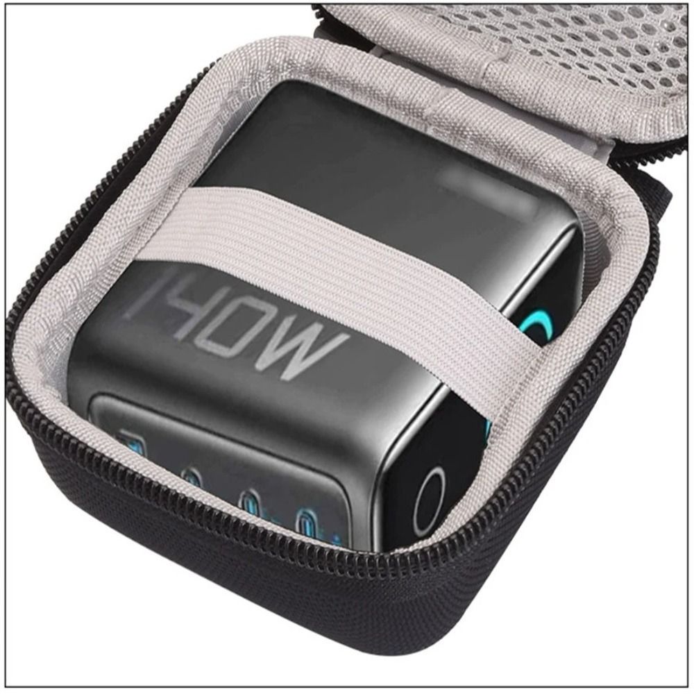 Túi EVA cứng lưu trữ cho bộ sạc Anker 140W, hộp màn hình kỹ thuật số, màu đen