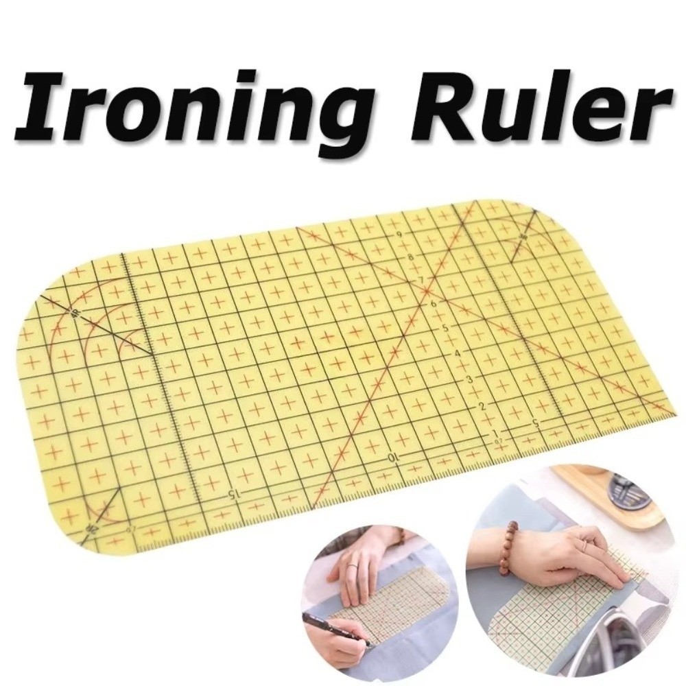 SMILE 1 / 2 Cái Thước Quilting, Dụng cụ đo lường làm quần áo Thước ủi nóng, Đồ may vá Handmade Nhựa DIY Vải Thước Chắp vá Thủ công