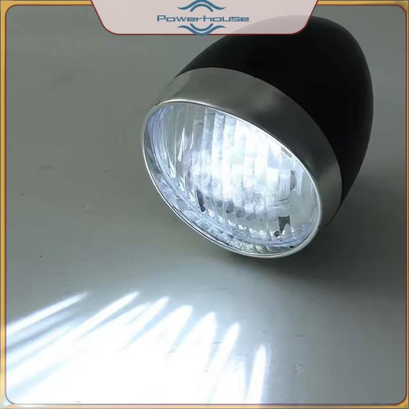 POWER Classical Retro Đèn Pha ABS 3 Đèn LED Xe Đạp Đi Đêm Cảnh Báo An Toàn Đèn Trước Không Pin.