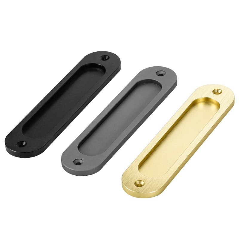1 Chiếc Khóa Che Khuyết Điểm Nhúng Tay Nắm Cửa Trượt Kéo Hình Chữ Nhật Hoặc Elliptic Edgeflat Tay Cầm Che Khuyết Điểm Và Núm