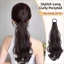 Tóc giả tổng hợp DARON Đuôi ngựa, Sức sống với dây cao su Tóc đuôi ngựa gợn sóng dài, Dây buộc tóc có độ đàn hồi cao nhẹ nhàng chịu nhiệt ngọt ngào