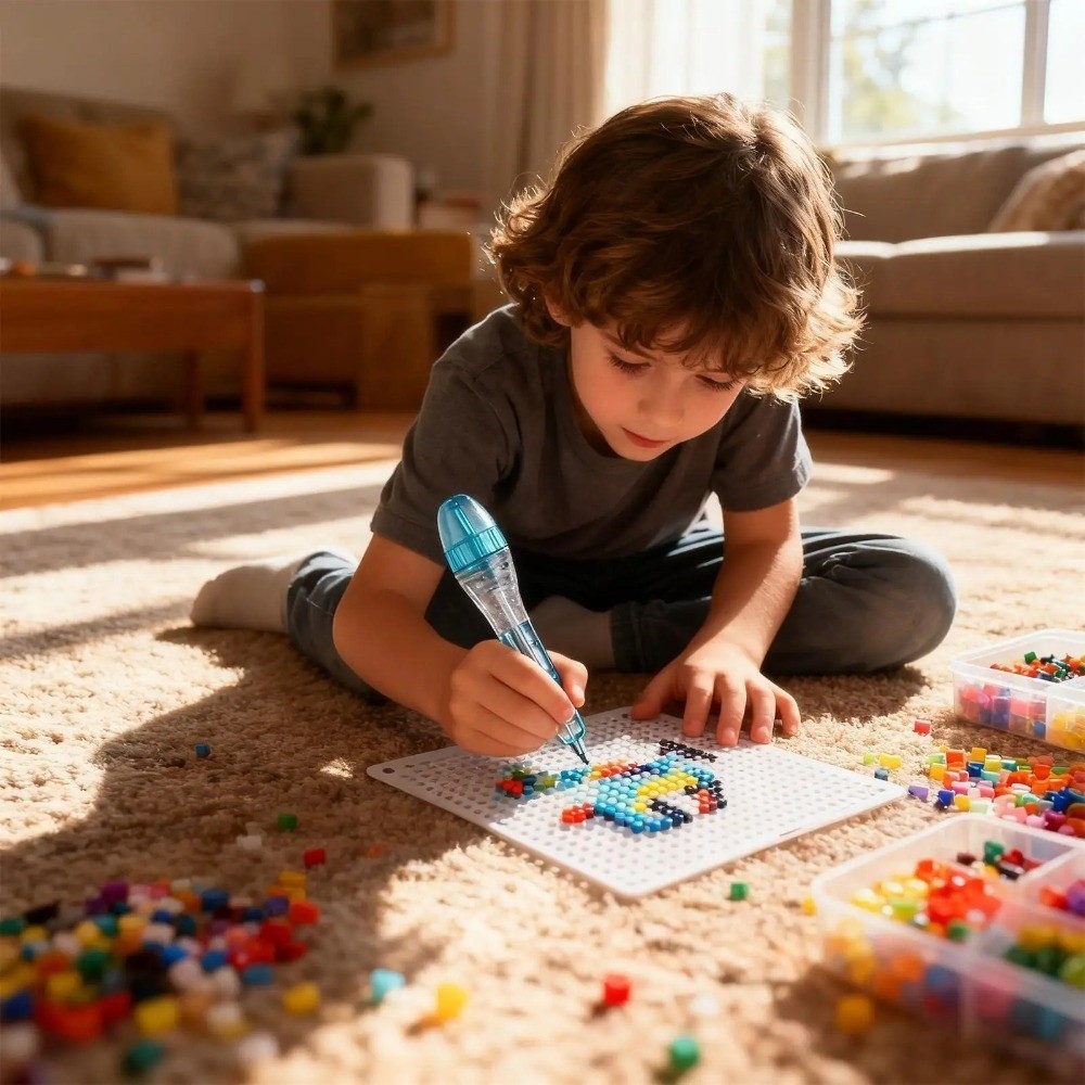 Bút định vị vị trí hạt YOLOGO, bấm tự động Perler Hama, máy làm thủ công sáng tạo tiết kiệm thời gian, dụng cụ DIY dự án, quà tặng trẻ em