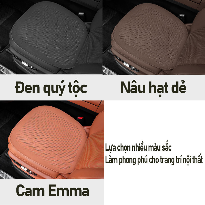 Đệm Ghế Ô Tô Bằng Da PU Cao Cấp - Siêu Mỏng, Thoáng Khí & Chống Trượt, Phù Hợp Nhiều Dòng Xe