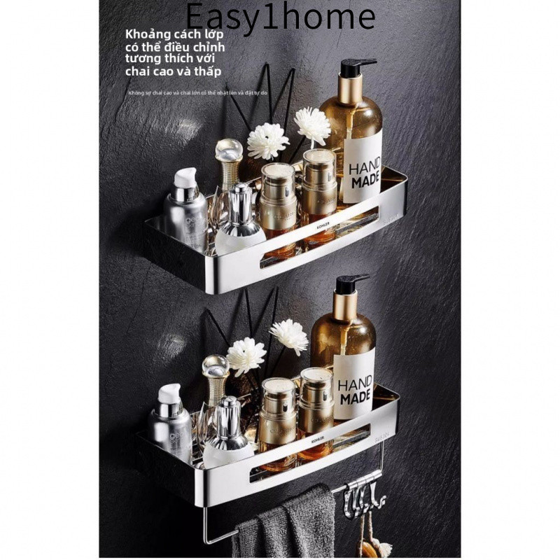 【 KOHLER 】Kệ phòng tắm bằng thép không gỉ 304 cổ điển cho bếp và phòng tắm, gắn tường, giỏ hình tam giác một/two lớp, gi
