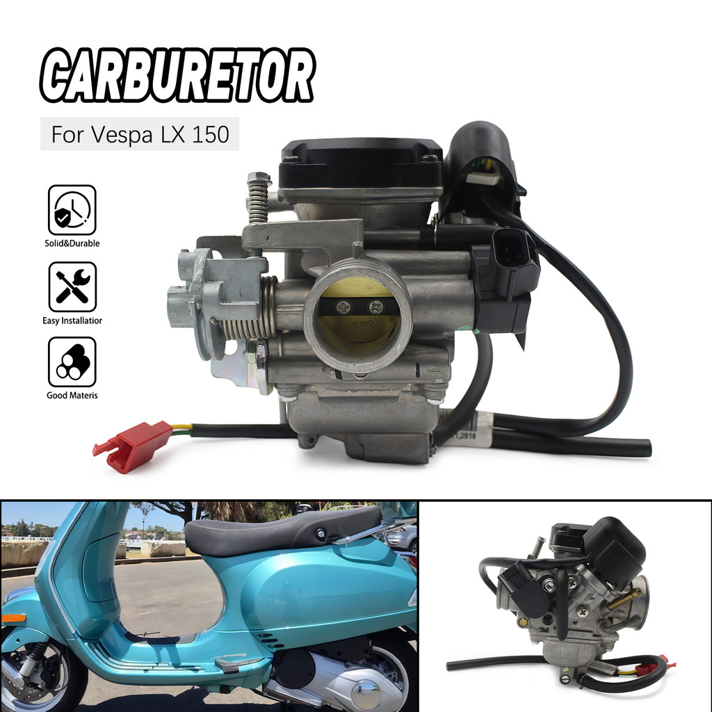 Phụ kiện chất lượng cao moto Xe tay ga Bộ chế hòa khí Phụ tùng thay thế cho Vespa Piaggio LX 150 4T 2V 4T NOABS Sport E3 CM156011