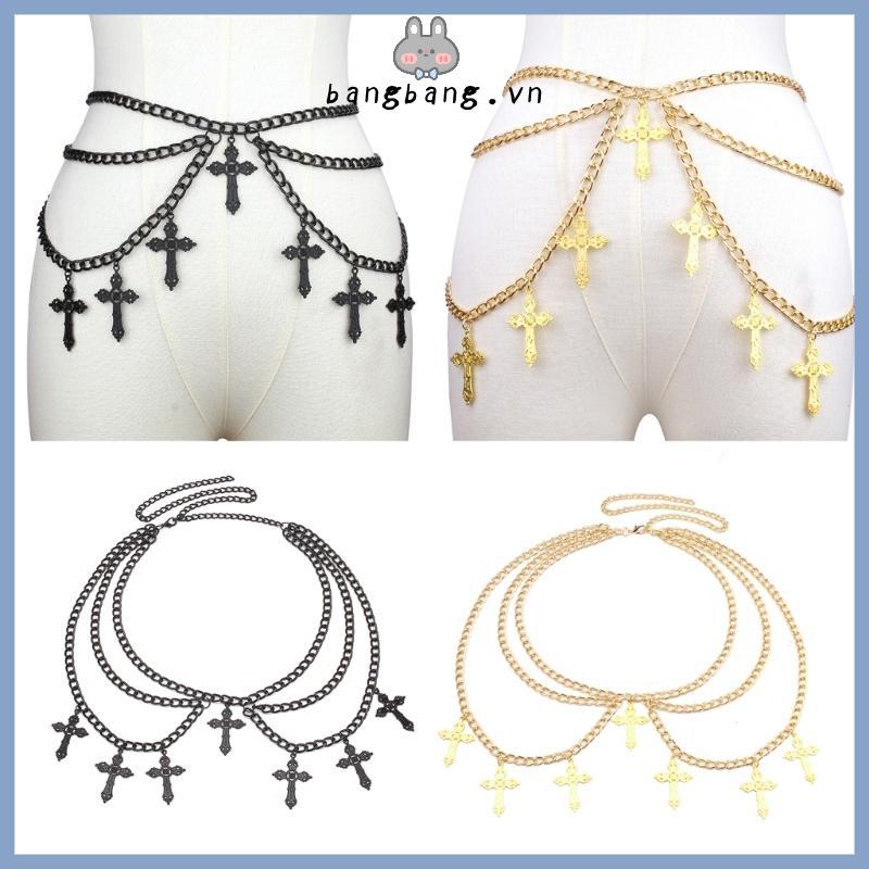 Đai thắt lưng Bang Hip Hop Chữ thập thanh lịch cho lễ hội âm nhạc khiêu vũ đường phố Mỹ